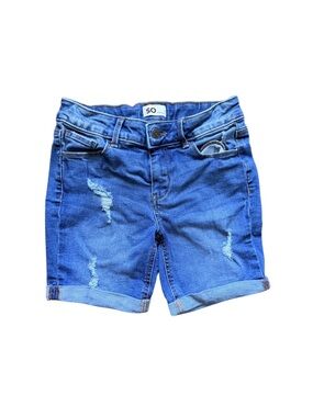 SO Kids Blue Denim Cuffed Shorts